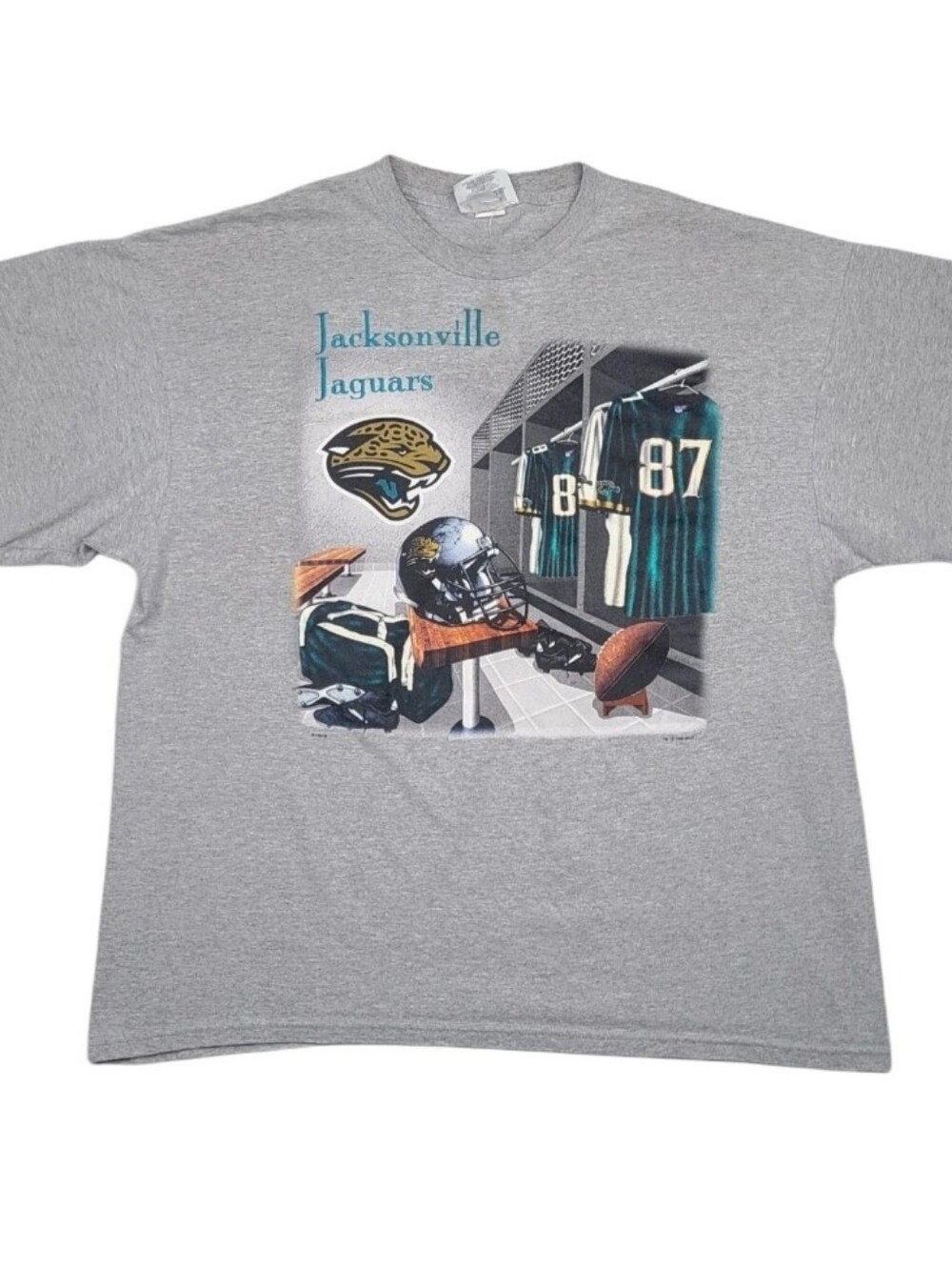 Vintage Jacksonville Jaguars T Shirt Locker Room Graphic XL (Oversized) 90s NFL